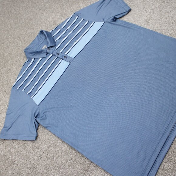 Callaway Polo Shirt Mens 2XL Blue Opti-Dri Golf Polyester S/S Pullover Stretch - Picture 6 of 14